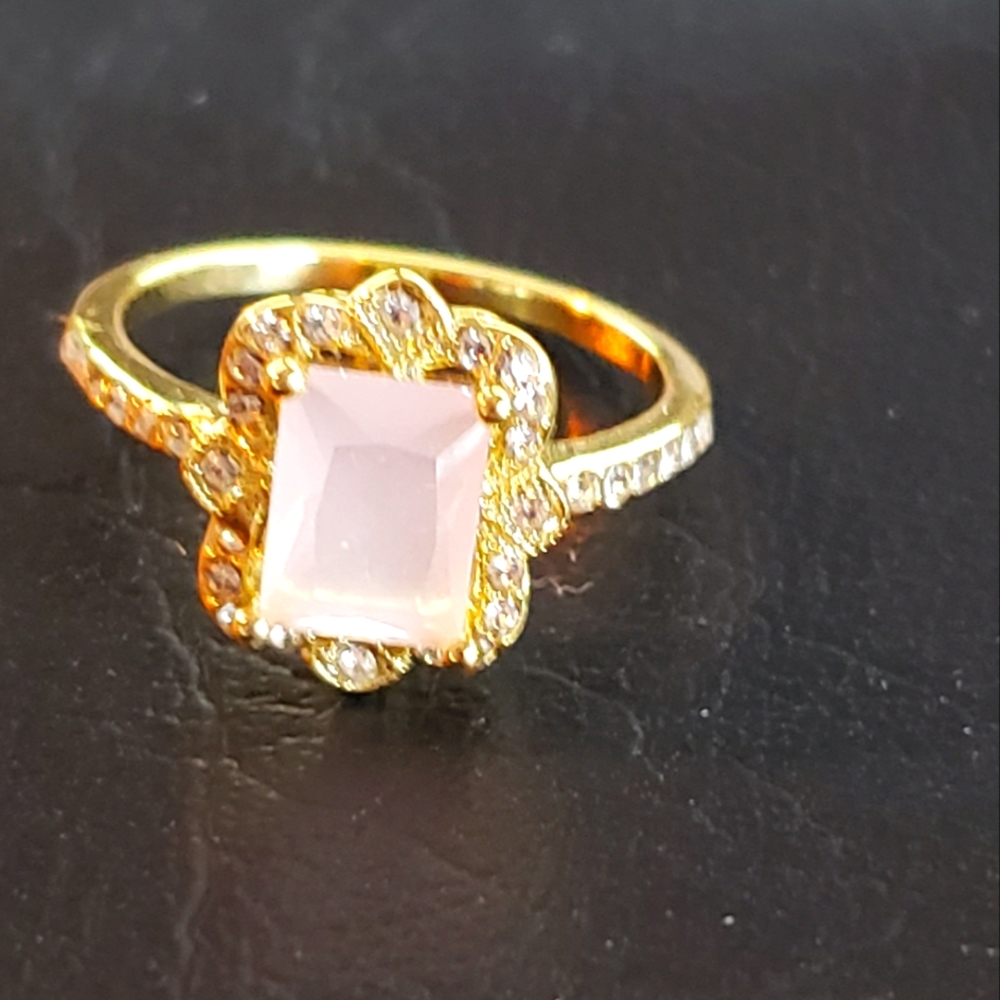 Rose quartz ring Size 7